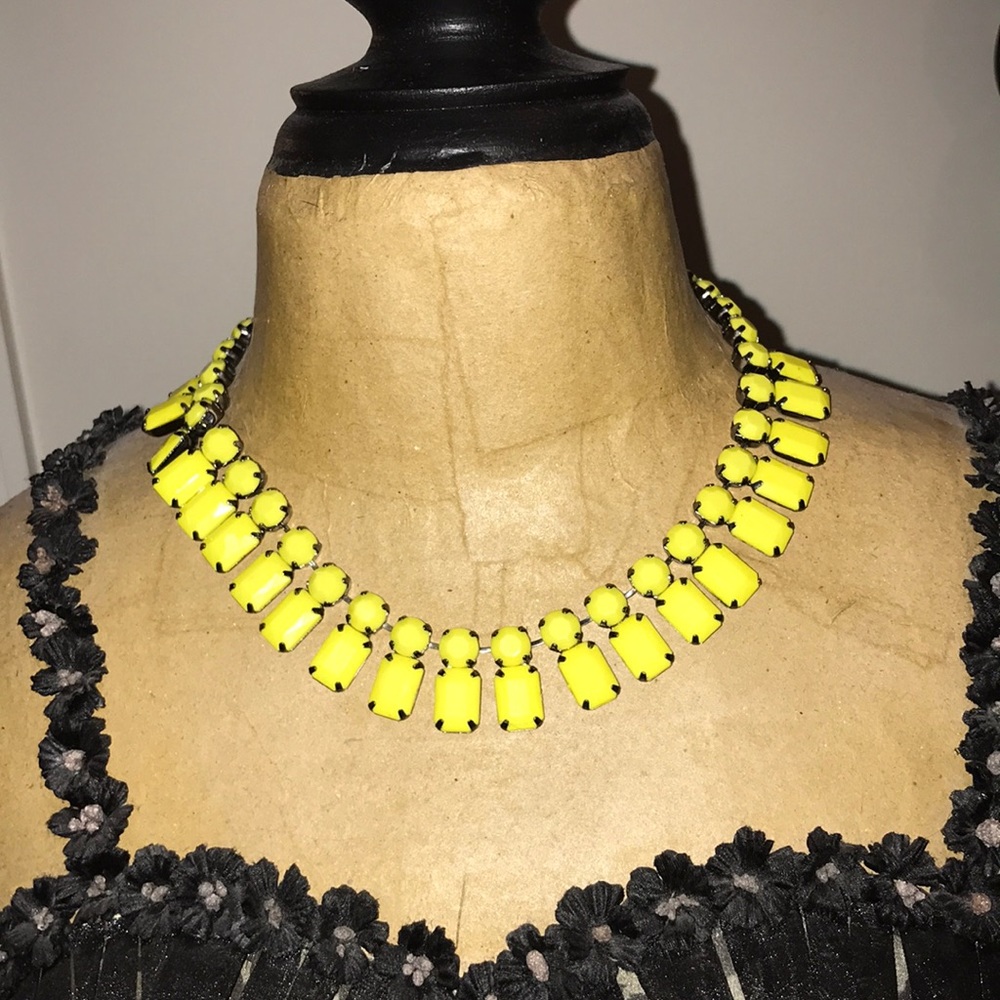 Funky Yellow Choker Necklace